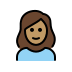 woman: medium skin tone on OpenMoji