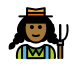 woman farmer: medium-dark skin tone on OpenMoji