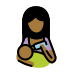woman feeding baby: medium-dark skin tone on OpenMoji