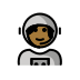 woman astronaut: medium-dark skin tone on OpenMoji