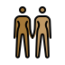 women holding hands: medium-dark skin tone, medium skin tone on OpenMoji