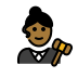 woman judge: medium-dark skin tone on OpenMoji