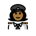 woman pilot: medium-dark skin tone on OpenMoji