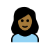 woman: medium-dark skin tone on OpenMoji