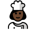 woman cook: dark skin tone on OpenMoji