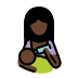 woman feeding baby: dark skin tone on OpenMoji