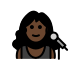 woman singer: dark skin tone on OpenMoji