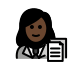 woman office worker: dark skin tone on OpenMoji
