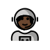 woman astronaut: dark skin tone on OpenMoji