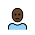 woman: dark skin tone, bald on OpenMoji