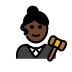 woman judge: dark skin tone on OpenMoji
