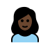 woman: dark skin tone on OpenMoji