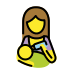 woman feeding baby on OpenMoji