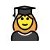 woman student on OpenMoji