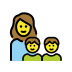 family: woman, boy, boy on OpenMoji