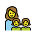 family: woman, girl, girl on OpenMoji