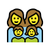 family: woman, woman, girl, boy on OpenMoji