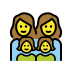 family: woman, woman, girl, girl on OpenMoji