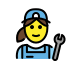 woman mechanic on OpenMoji