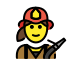 woman firefighter on OpenMoji