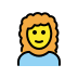 woman: curly hair on OpenMoji