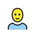 woman: bald on OpenMoji