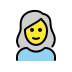 woman: white hair on OpenMoji