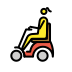 woman in motorized wheelchair on OpenMoji