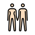 woman and man holding hands: light skin tone on OpenMoji