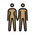 woman and man holding hands: medium skin tone on OpenMoji
