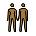 woman and man holding hands: medium-dark skin tone on OpenMoji