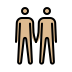 men holding hands: medium-light skin tone on OpenMoji