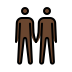 men holding hands: dark skin tone on OpenMoji