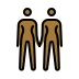 women holding hands: medium-dark skin tone on OpenMoji