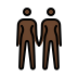 women holding hands: dark skin tone on OpenMoji