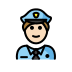 man police officer: light skin tone on OpenMoji