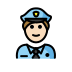 police officer: light skin tone on OpenMoji
