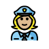 woman police officer: medium-light skin tone on OpenMoji