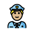 man police officer: medium-light skin tone on OpenMoji