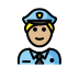 police officer: medium-light skin tone on OpenMoji