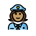woman police officer: medium skin tone on OpenMoji