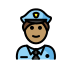 man police officer: medium skin tone on OpenMoji
