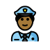 man police officer: medium-dark skin tone on OpenMoji