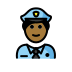 police officer: medium-dark skin tone on OpenMoji