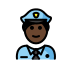 man police officer: dark skin tone on OpenMoji