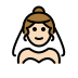 woman with veil: light skin tone on OpenMoji