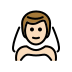 man with veil: light skin tone on OpenMoji