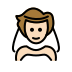 person with veil: light skin tone on OpenMoji