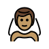 man with veil: medium skin tone on OpenMoji