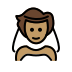 person with veil: medium skin tone on OpenMoji